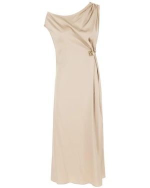 Danamé One-Shoulder Buckle Dress - White