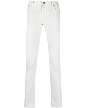 Corneliani Pantaloni Skinny A Vita Bassa - Bianco