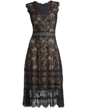 Tadashi Shoji Lace V-Neck Dress - Black