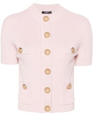 Balmain クロップド カーディガン - ピンク