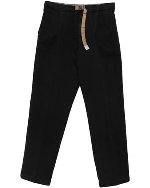 White Sand Belted Pants - Black