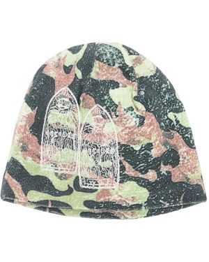 Who Decides War Flame Camouflage-Beanie Mit Stickerei - Grün