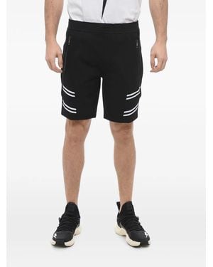 Neil Barrett Varsity Stripe-Detail Shorts - Black