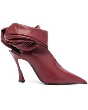 Mugler Knot Court Shoes - Red