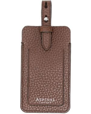 Aspinal of London Leather Tag - ブラウン