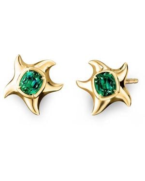 Monica Rich Kosann 18K Starfish Tourmaline Earrings - Metallic