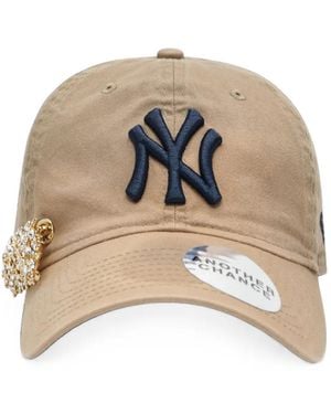 ANOTHER CHANCE Crystal-Embellished Logo-Embroidered Cap - Natural