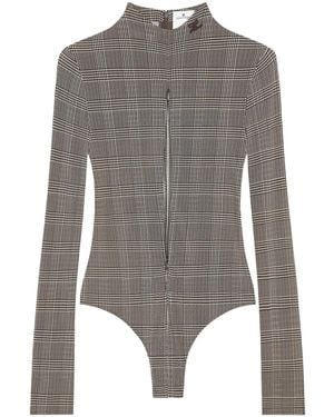 Courreges Prince Of Wales-Pettern Body - Grey