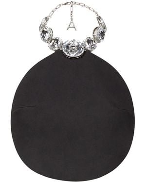 Area Crystal-Embellished Wool Top - Black