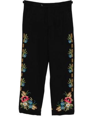 Bode Floral Pants - Black