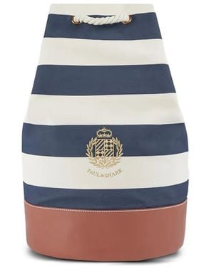 Paul & Shark Gestreifter Rucksack - Blau