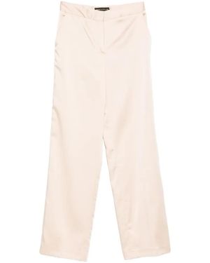 SIMONA CORSELLINI Satin-Finish Straight-Leg Pants - White