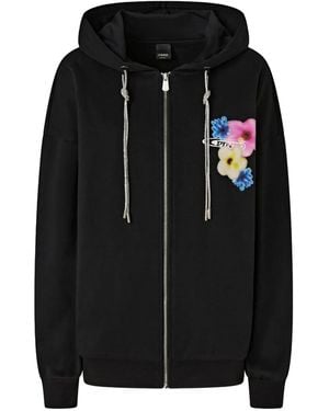 Pinko Floral Zip-up Top - ブラック