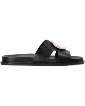 Kotris Sandals Leather Medallion Sandals - Black