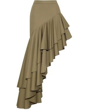 Adam Lippes Cortés Cotton Skirt - Green