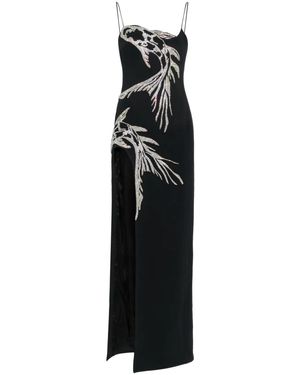 David Koma Koi Fish-Appliqué Midi Dress - Black