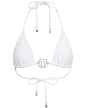Philipp Plein Swimming Bra Hexagon - White