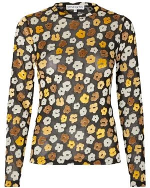 Stine Goya Petal Polka Oberteil - Schwarz