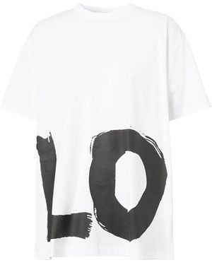Burberry Love Print Oversized T-Shirt - White