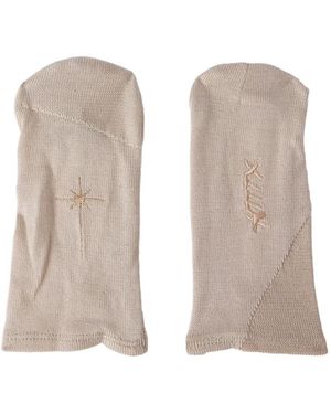 SKIN SERIES Logo-Embroidered Socks - Natural