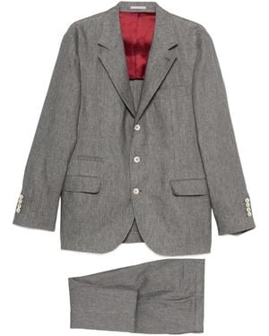 Brunello Cucinelli Buttoned Suit - Grey