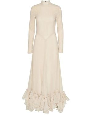 ROTATE BIRGER CHRISTENSEN Vestido largo con volantes - Neutro