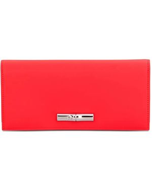 Longchamp Le Roseau Snap-Fastening Wallet - Red