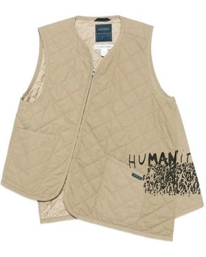 Comme des Garçons Quilted Asymmetric Gilet - Natural