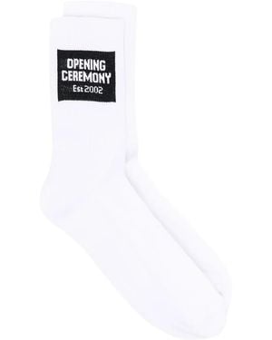 Opening Ceremony Box Logo Socks - White