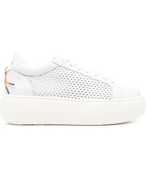 Barracuda Perforated Platform Sneakers - White