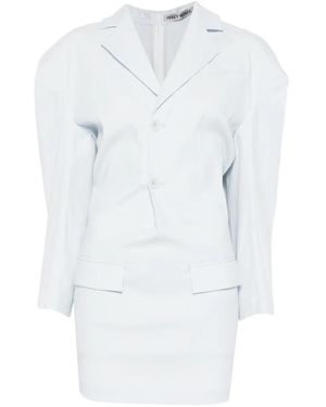 Issey Miyake Blazer Like Torso À Revers Crantés - White