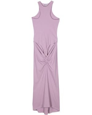 ALESSANDRO VIGILANTE Fine-Ribbed Maxi Dress - Purple