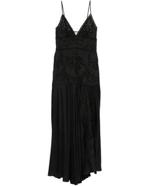 ERMANNO FIRENZE Floral-Details Maxi Dress - Black