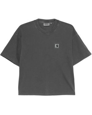 Carhartt Crewneck Logo Patch T-Shirt - Grey