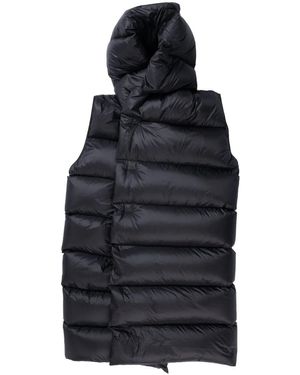 Rick Owens フーデッド ベスト - ブラック