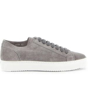 Doucal's Baskets En Daim À Lacets - White