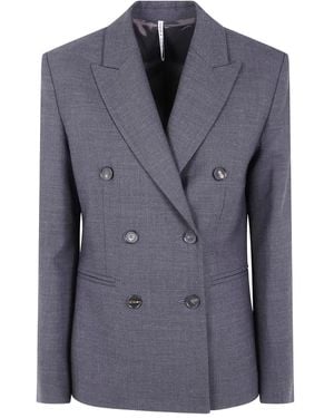 Liviana Conti Roger Double-breasted Blazer - ブルー