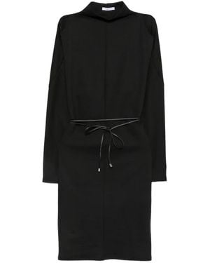 Patrizia Pepe Cut-Out-Shoulder Mini Dress - Black
