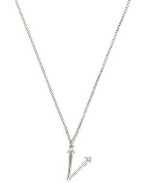 Emanuele Bicocchi Alphabet Pendant Necklace - Metallic
