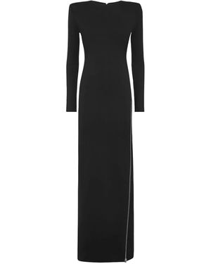 Philipp Plein Long-Sleeve Side-Zip Dress - Black