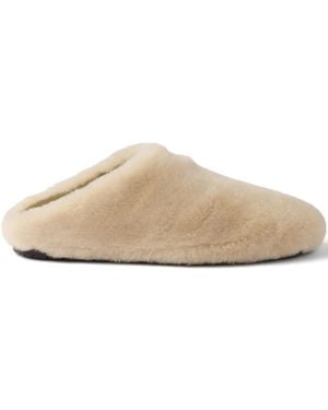 Prada Mules con logo triangular - Neutro
