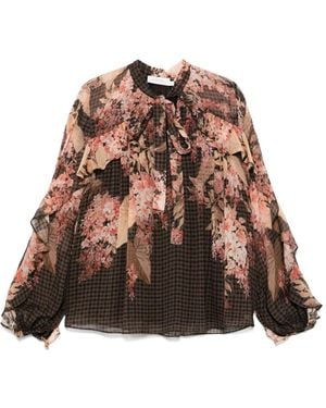Zimmermann Printed Blouse - Brown