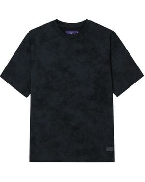 AFTERMATHS Logo-Embroidered Acid-Wash T-Shirt - Black