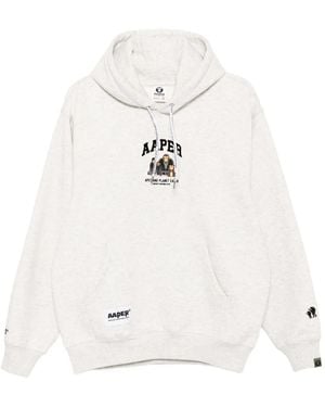 Aape By A Bathing Ape ロゴアップリケ パーカー - ホワイト