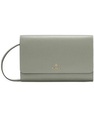 Furla Leather Flap Wallet - Grey