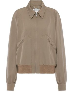 Maison Margiela Veste Bomber En Laine Vierge - Natural