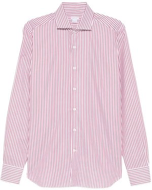 Orian Striped-Pattern Shirt - Pink