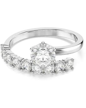 Swarovski Anello Matrix Con Zircone Cubico - Bianco