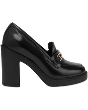 Love Moschino Leather Loafers - Black