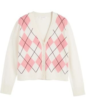 Chinti & Parker Cardigan Mit Argyle-Intarsie - Pink